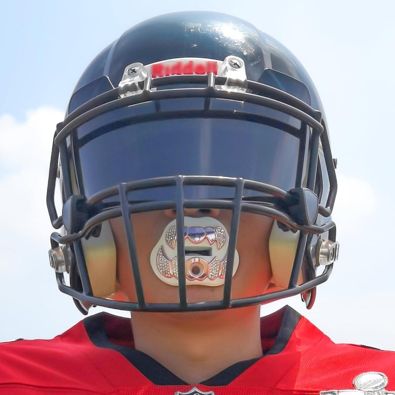 LeCool Football Mouth Guard with Connected Strap- 3D Beast Chrome Adult and Youth Mouth Guard-Mouth Piece for Sports for Maximum Air Flow and Teeth Protection - Image 5